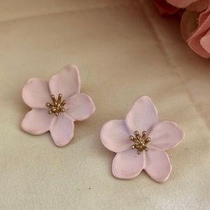 Pink flower Earrings